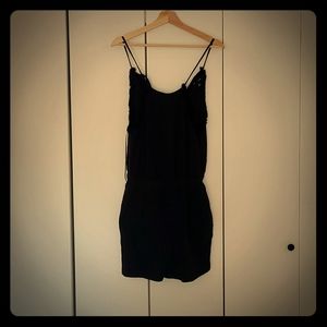 Inc womens sleeveless black rompers